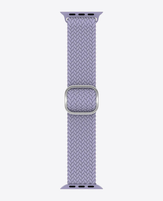 Bracelet Apple Watch en Nylon Tréssé Boucle - Lilas