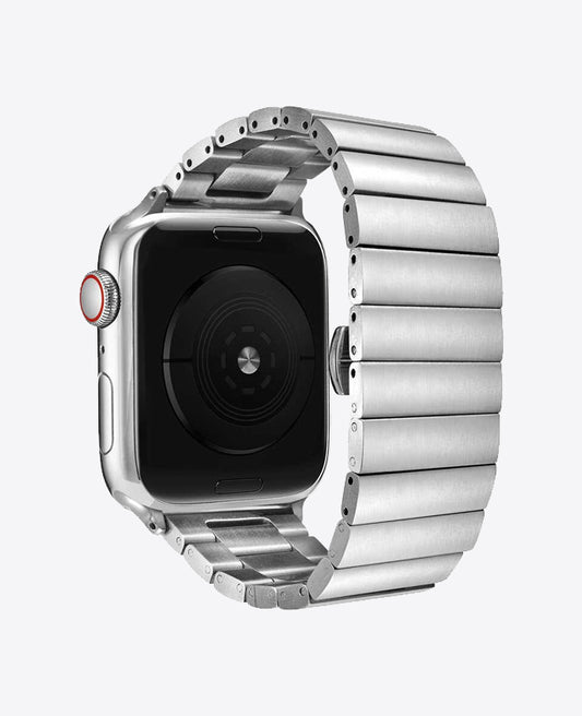 Bracelet Apple Watch en Acier Boucle Double - Argent