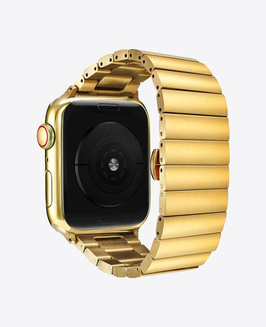 Bracelet Apple Watch en Acier Boucle Double - Or