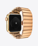 Bracelet Apple Watch en Acier Boucle Double - Rose Gold