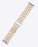 Bracelet Apple Watch en Acier Boucle Simple - Argent / Rose Gold