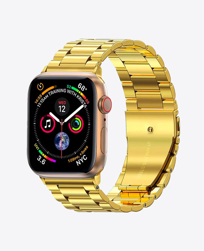 Bracelet Apple Watch en Acier Boucle Simple - Or