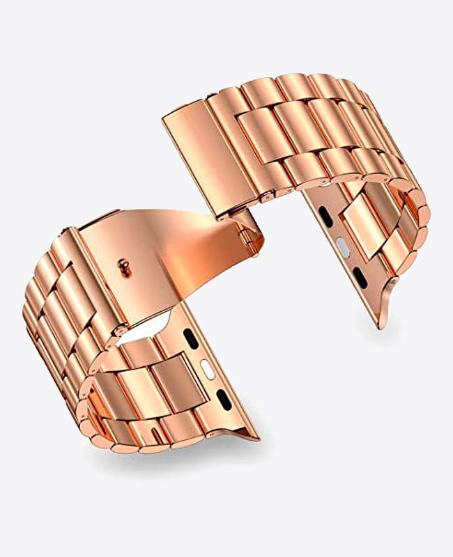 Bracelet Apple Watch en Acier Boucle Simple - Rose Gold