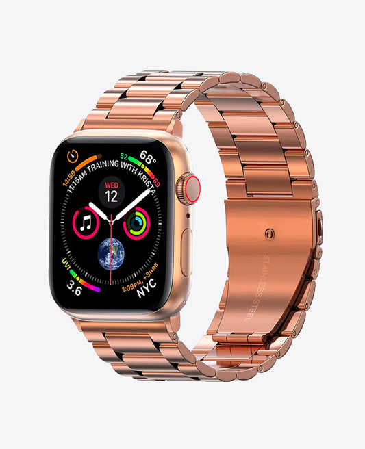 Bracelet Apple Watch en Acier Boucle Simple - Rose Gold