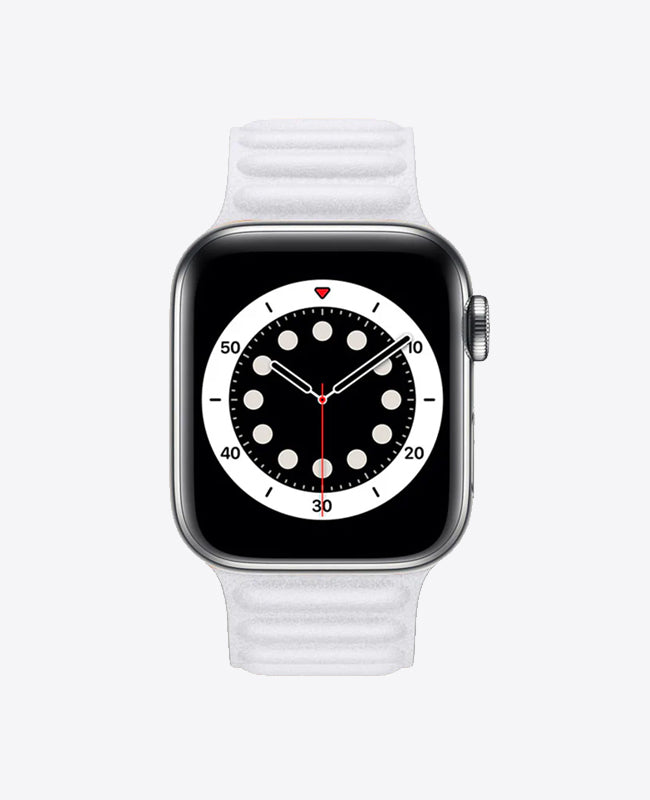 Bracelet Apple Watch en Cuir Magnétique - Blanc