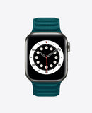 Bracelet Apple Watch en Cuir Magnétique - Bleu