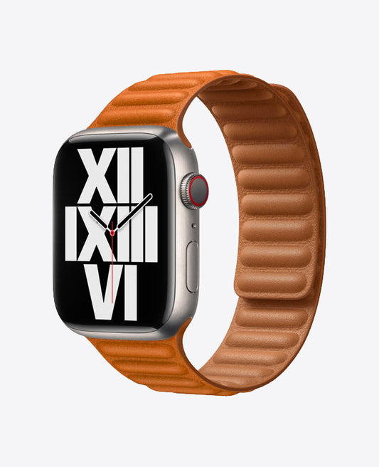 Bracelet Apple Watch en Cuir Magnétique - Brun