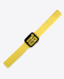 Bracelet Apple Watch en Cuir Magnétique - Jaune