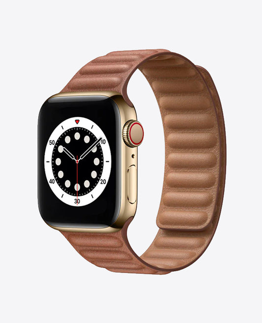 Bracelet Apple Watch en Cuir Magnétique - Marron