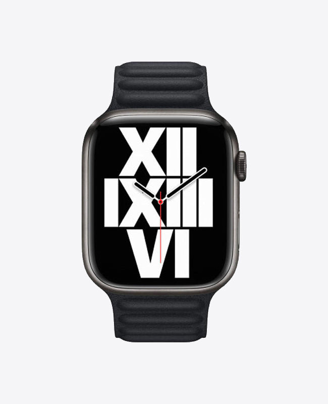 Bracelet Apple Watch en Cuir Magnétique - Noir
