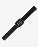 Bracelet Apple Watch en Cuir Magnétique - Noir