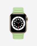 Bracelet Apple Watch en Cuir Magnétique - Vert Sauge