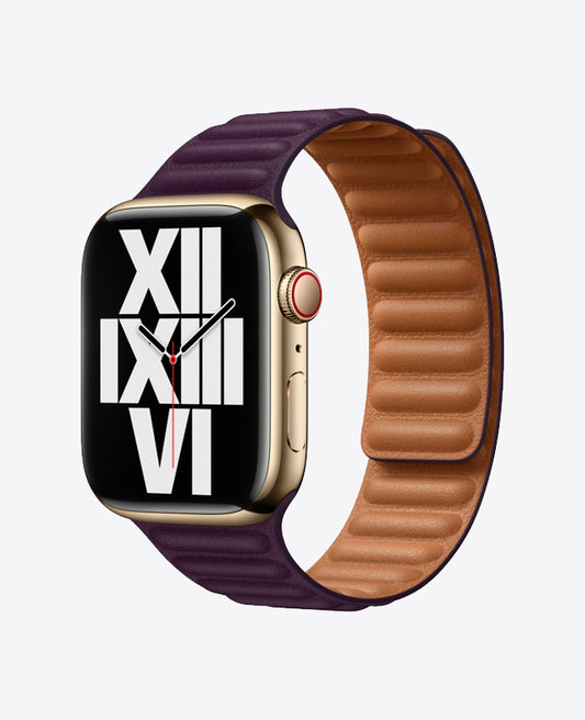 Bracelet Apple Watch en Cuir Magnétique - Violet