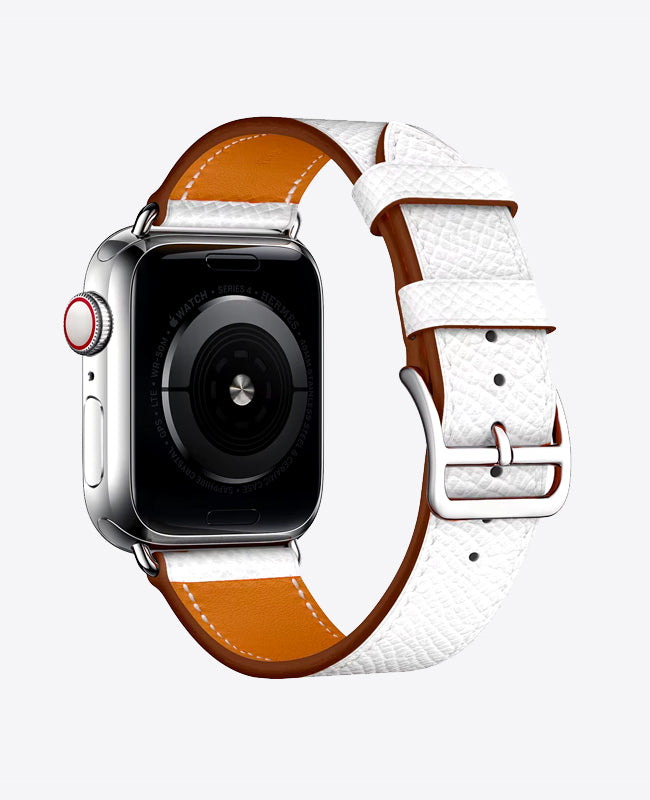 Bracelet Apple Watch en Cuir - Blanc