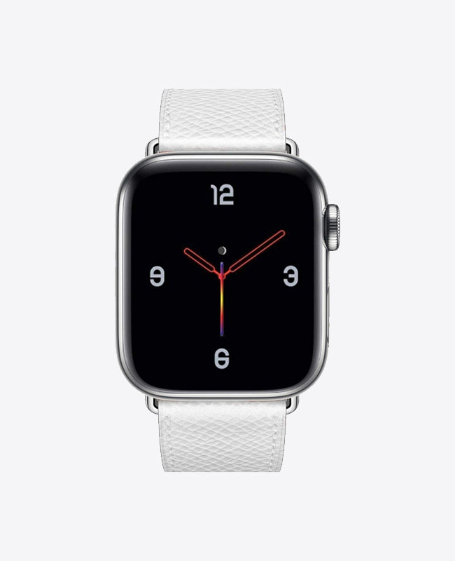 Bracelet Apple Watch en Cuir - Blanc