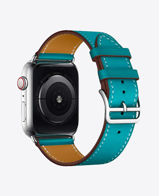 Bracelet Apple Watch en Cuir - Bleu