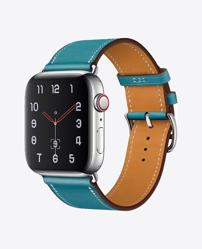 Bracelet Apple Watch en Cuir - Bleu