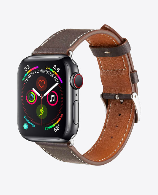 Bracelet Apple Watch en Cuir - Gris