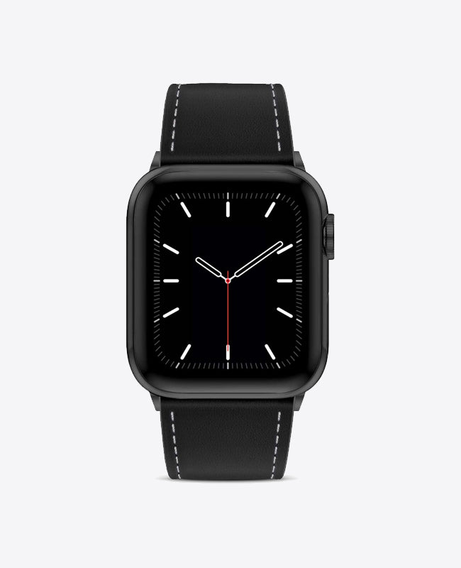 Bracelet Apple Watch en Cuir - Noir