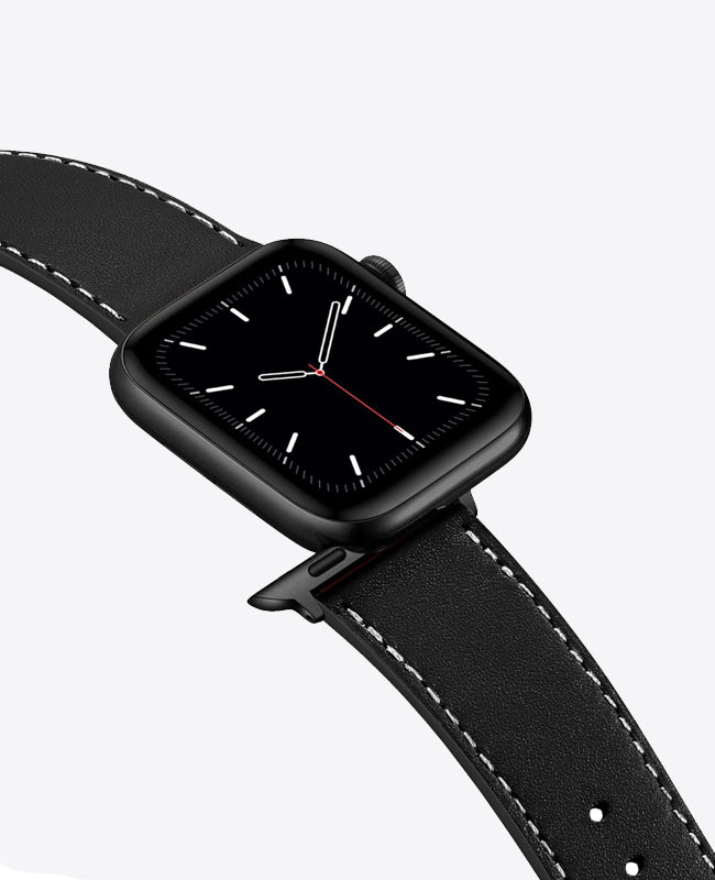 Bracelet Apple Watch en Cuir - Noir