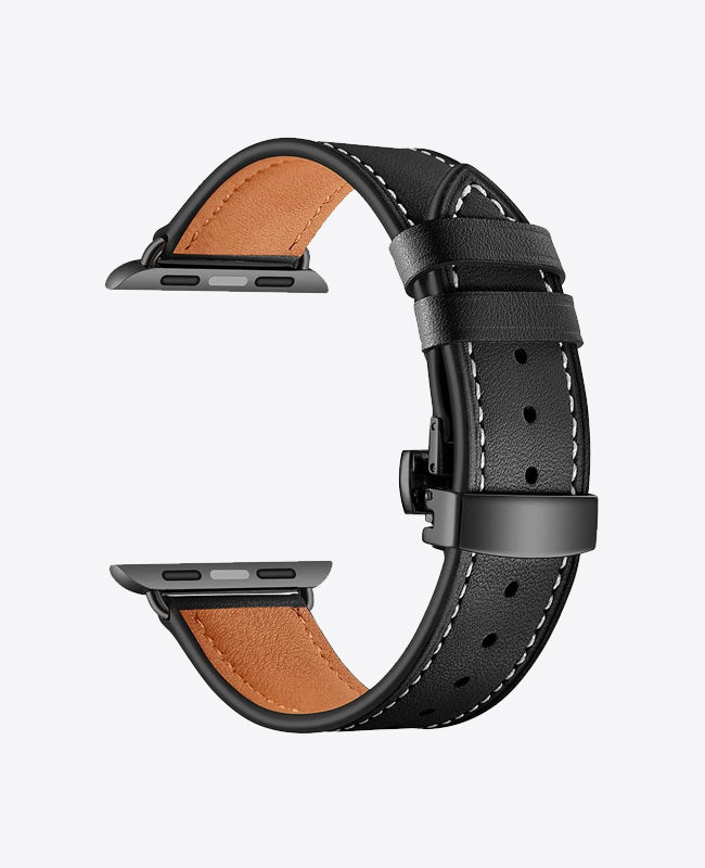 Bracelet Apple Watch en Cuir - Noir
