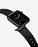 Bracelet Apple Watch en Cuir - Noir Complet