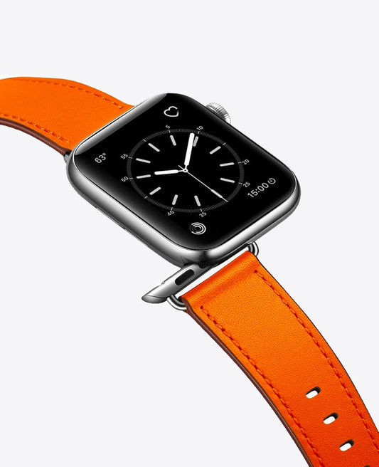 Bracelet Apple Watch en Cuir - Orange