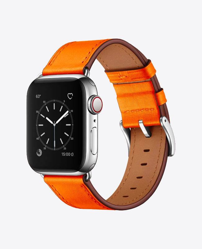 Bracelet Apple Watch en Cuir - Orange