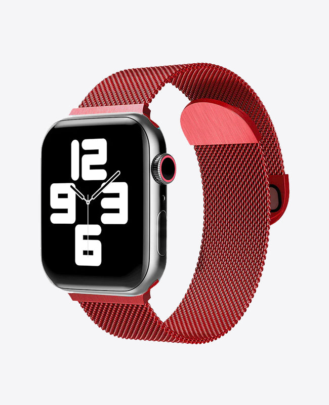 Bracelet Apple Watch Milanais Magnétique - Rouge