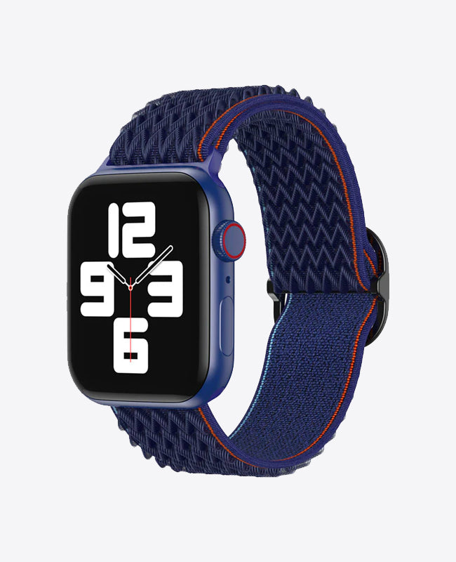 Bracelet Apple Watch en Nylon Ondulé Boucle - Bleu Marine