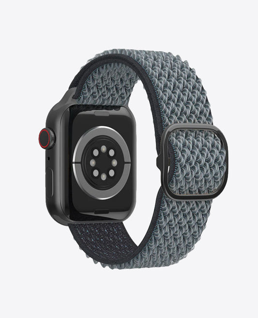 Bracelet Apple Watch en Nylon Ondulé Boucle - Gris