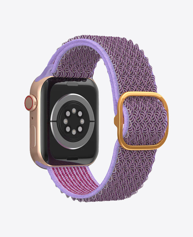 Bracelet Apple Watch en Nylon Ondulé Boucle - Lilas