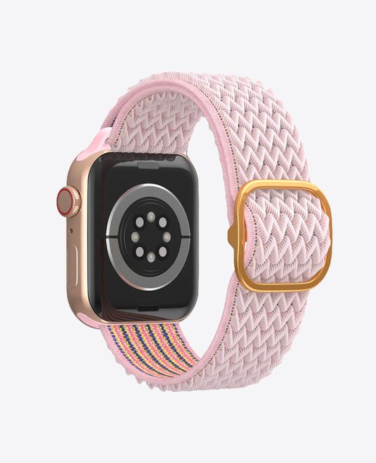 Bracelet Apple Watch en Nylon Ondulé Boucle - Rose