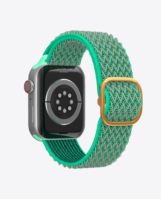 Bracelet Apple Watch en Nylon Ondulé Boucle - Vert