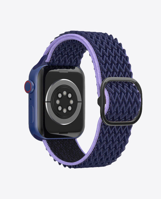 Bracelet Apple Watch en Nylon Ondulé Boucle - Violet