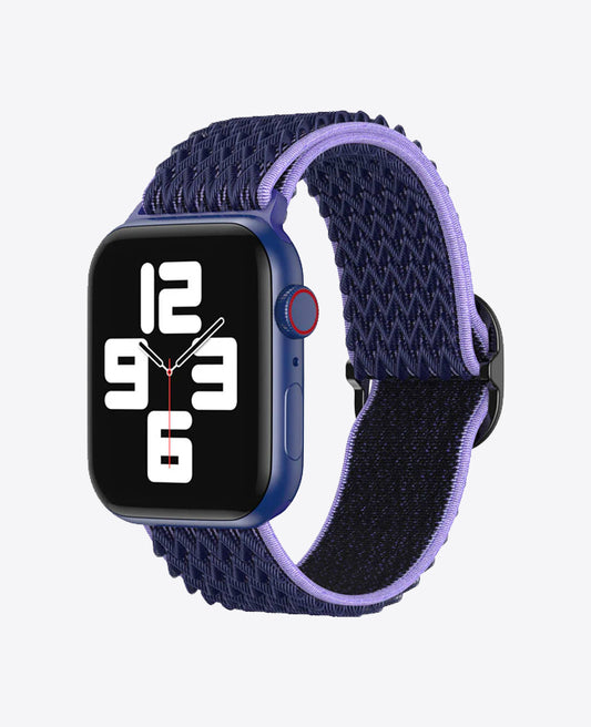 Bracelet Apple Watch en Nylon Ondulé Boucle - Violet