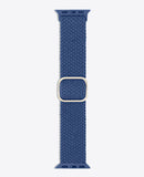 Bracelet Apple Watch en Nylon Tréssé Boucle - Bleu Mer