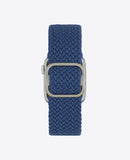 Bracelet Apple Watch en Nylon Tréssé Boucle - Bleu Mer