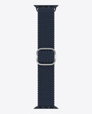 Bracelet Apple Watch en Nylon Tréssé Boucle - Bleu Nuit