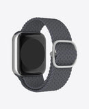 Bracelet Apple Watch en Nylon Tréssé Boucle - Gris Anthracite