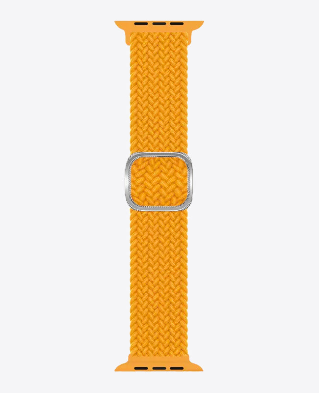 Bracelet Apple Watch en Nylon Tréssé Boucle - Jaune