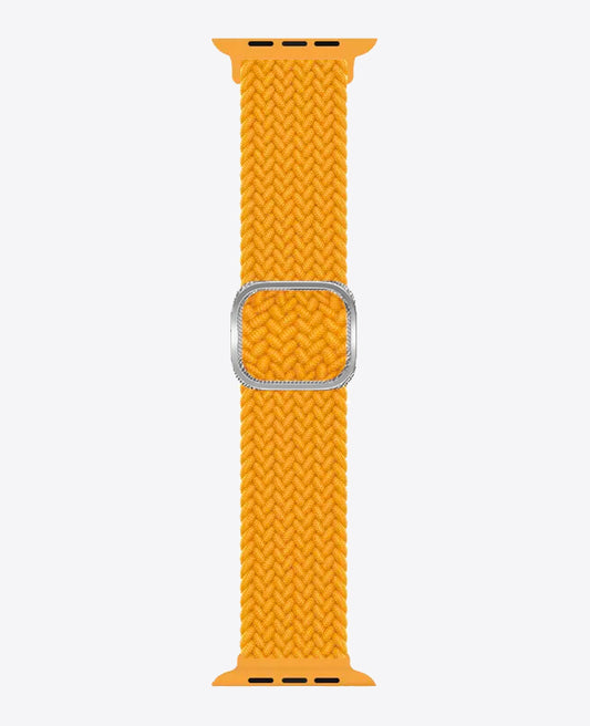 Bracelet Apple Watch en Nylon Tréssé Boucle - Jaune