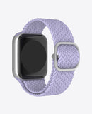 Bracelet Apple Watch en Nylon Tréssé Boucle - Lilas