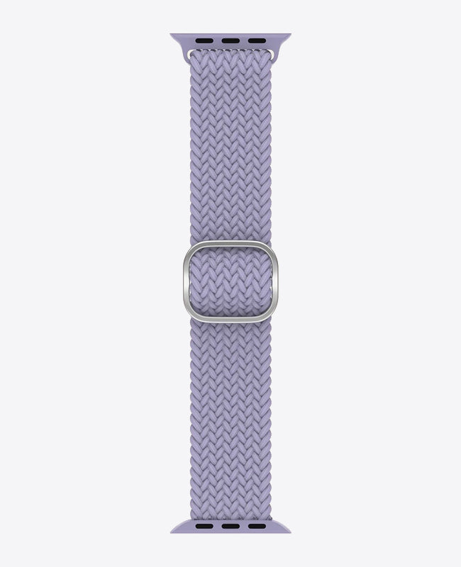 Bracelet Apple Watch en Nylon Tréssé Boucle - Lilas