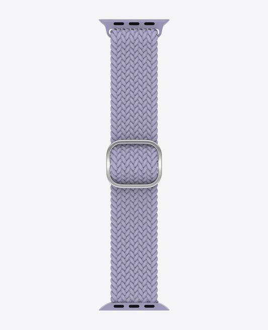 Bracelet Apple Watch en Nylon Tréssé Boucle - Lilas