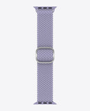 Bracelet Apple Watch en Nylon Tréssé Boucle - Lilas