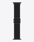 Bracelet Apple Watch en Nylon Tréssé Boucle - Noir