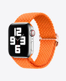 Bracelet Apple Watch en Nylon Tréssé Boucle - Orange