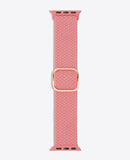 Bracelet Apple Watch en Nylon Tréssé Boucle - Rose