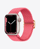 Bracelet Apple Watch en Nylon Tréssé Boucle - Rose